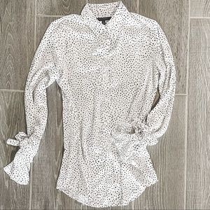 Black and White Polka Dot Button Down